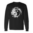 Ying Yang Flowtate 瞑想 水彩画 太極拳 メンズ レディース 長袖Tシャツ ギフトのアイデア