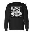 おもしろい 不機嫌そうなカエル ラーメン かわいい 水墨画 日本語 長袖tシャツ 長袖Tシャツ ギフトのアイデア