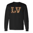 かわいい 文字 Lv イニシャル 名前 ヒョウ チーター動物 長袖tシャツ 長袖Tシャツ ギフトのアイデア