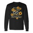 かわいいひまわり 92歳の誕生日 92歳の誕生日 長袖tシャツ 長袖Tシャツ ギフトのアイデア