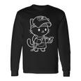 かわいい猫の溶接工 長袖Tシャツ ギフトのアイデア