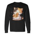 わがまま猫 ピザねこ ラーメン好き かわいい おもしろ マンガ 長袖Tシャツ ギフトのアイデア