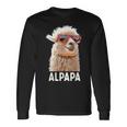 アルパカ・パパ・アルパパ・ラマ・パパ・アルパカ・パパ・ワーター・ワンダリングalpapa 長袖Tシャツ ギフトのアイデア