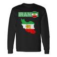 イランライオン太陽旗、イラン地図、イラン、イランの旗、イランの旗。 長袖Tシャツ ギフトのアイデア