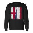 イングランド オランダ ハーフフラッグ イングリッシュ オランダ遺産 長袖tシャツ 長袖Tシャツ ギフトのアイデア
