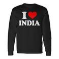 インド I Heart India I Love India 長袖Tシャツ ギフトのアイデア
