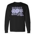 ウッドストック・ヒッピーズ・ウェルカム・スマイリング・フラワーズ 長袖tシャツ 長袖Tシャツ ギフトのアイデア