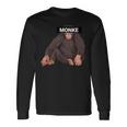 エステティック・モンク・ミーム・ファニー・モンキー・ラバー 長袖Tシャツ ギフトのアイデア