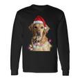 クリスマス ゴールデンレトリバー クリスマス ドッグツリー サンタハット リトリーバー 長袖tシャツ 長袖Tシャツ ギフトのアイデア