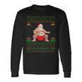 クリスマスセータースタイル サンタ相撲 アグリークリスマス 長袖tシャツ 長袖Tシャツ ギフトのアイデア
