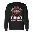 ケージファイティングで生き残るための総合格闘技mmaファイト 長袖tシャツ 長袖Tシャツ ギフトのアイデア