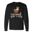 ココナッツ サマーフルーツ おもしろココナッツ 長袖Tシャツ ギフトのアイデア