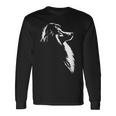 シェットランド・シープドッグ ポートレート シルエット 犬 シェルティー・ドッグ 長袖Tシャツ ギフトのアイデア
