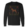 ジャックラッセルテリア レッド 格子柄 犬 アグリークリスマスセーター 長袖Tシャツ ギフトのアイデア