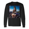 セクシーガールグラフィックtシャツ セクシーなラティーナガール&バイクビーチ。 長袖tシャツ 長袖Tシャツ ギフトのアイデア