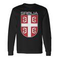 セルビアクロスシールドセルビアアーム。 長袖Tシャツ ギフトのアイデア