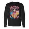 チェリー・オン・ウィズ・マイ・ミニ・ミー・アイスクリーム・ラブ 長袖Tシャツ ギフトのアイデア