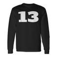 ナンバー13 Thirn スポーツチーム フロントプリント お揃い 誕生日 長袖Tシャツ ギフトのアイデア