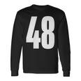 ナンバーフォーティーエイト 48 スポーツチーム制服 誕生日 48 長袖Tシャツ ギフトのアイデア