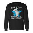 ハンマーヘッドシャークが大好きな男の子です。ハンマーヘッドシャーク ハンマーヘッドシャーク 長袖Tシャツ ギフトのアイデア