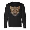 ヒョウの顔 大きな猫の頭 パンテラ パルダス 野生動物 キッズ 長袖Tシャツ ギフトのアイデア