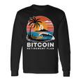 ビットコイン退職プラン Btc暗号取引 暗号通貨 長袖Tシャツ ギフトのアイデア
