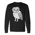 フクロウ愛好家 メンフクロウ かわいい 白い鳥 精神 動物 自然 アート 長袖Tシャツ ギフトのアイデア