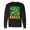 ブラジル国旗衣装のアイデア ブラジル&ブラジルの国旗 長袖Tシャツ ギフトのアイデア
