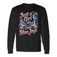 ブルージェイズが大好きな少女 バード愛好家 バードウォッチャー 長袖Tシャツ ギフトのアイデア