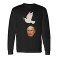 プーチンの頭に平和の鳩の糞、世界は平和を望んでいる 長袖Tシャツ ギフトのアイデア