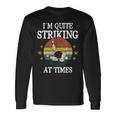 ボウリング私はかなり印象的です面白いビンテージボウラーダジャレ 長袖Tシャツ ギフトのアイデア