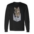 ポケットに入ったノルウェージャンフォレストキャット 長袖Tシャツ ギフトのアイデア