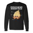ヤドカリの解剖学 面白い カワイイ ヤドカリ チビ 長袖Tシャツ ギフトのアイデア