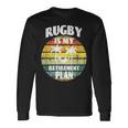 ラグビーは私の退職金制度 ラグビー部の年金受給者 長袖Tシャツ ギフトのアイデア