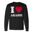 レッドハート I Love Arashi 長袖Tシャツ ギフトのアイデア