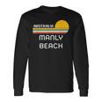 レトロ マンリービーチ オリジナル オーストラリア ヴィンテージ 70年代サンセット アート 長袖Tシャツ ギフトのアイデア