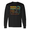 レトロマーチバースデー1943年限定版ヴィンテージ83歳。 長袖Tシャツ ギフトのアイデア