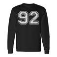 ヴィンテージ スポーツ 数字 92 九十二 長袖Tシャツ ギフトのアイデア