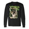 世界に挑んだヴィンテージクラシックホラーモンスター 長袖tシャツ 長袖Tシャツ ギフトのアイデア