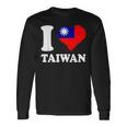 台湾の誇り 台湾のルーツ I Love Taiwan 台湾国旗 長袖Tシャツ ギフトのアイデア
