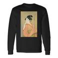 喜多川歌麿「婦女人相十品 ポペンを吹く娘」 長袖Tシャツ ギフトのアイデア