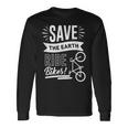 地球を救おう 自転車に乗ろう 長袖Tシャツ ギフトのアイデア