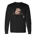 漁師 アングラーカピバラ フィッシング 長袖Tシャツ ギフトのアイデア