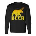 狩猟 ビール スピリット 動物 ティー ベア 鹿 ティー ビール クマ 鹿 長袖Tシャツ ギフトのアイデア