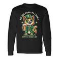 猫のパーティラッキー：セント・パトリックス・デーの猫愛好家たち 長袖Tシャツ ギフトのアイデア