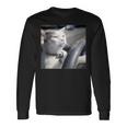 猫のミームtシャツを運転します 長袖Tシャツ ギフトのアイデア