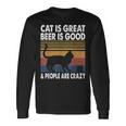 猫は素晴らしい ビールは美味しい、そして人々はクレイジー ビルマ猫 長袖Tシャツ ギフトのアイデア
