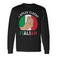 私は流暢なイタリア語を話します、イタリアの手のジェスチャー、私はイタリアが大好きです 長袖Tシャツ ギフトのアイデア