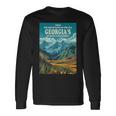 美しいジョージア共和国、グルジア共和国 長袖Tシャツ ギフトのアイデア