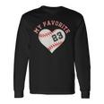 野球選手23ジャージー衣装 No＃23スポーツファンギフト Baseball Jersey Number 23 長袖Tシャツ ギフトのアイデア